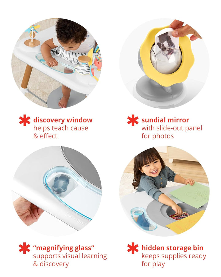 Discoverosity Montessori-Inspired 3-Stage Activity Center & Play Table for Baby Ages 4M+