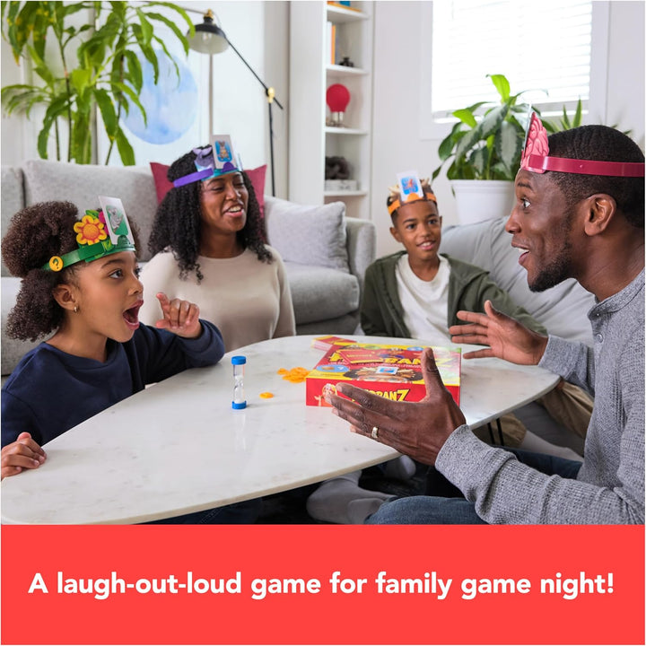 , Hedbanz 2023 Edition with New Cards, Picture Guessing Board Game, for Family & Kids, 2-6 Players, for Ages 6 & Up