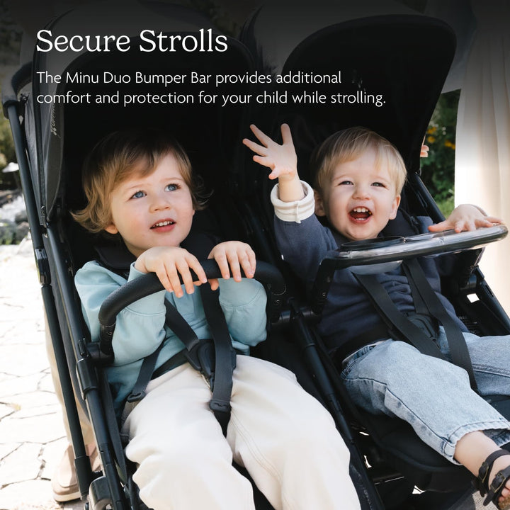 Bumper Bar for Minu Duo Stroller - Quick Attachment - Folds with Stroller - Black