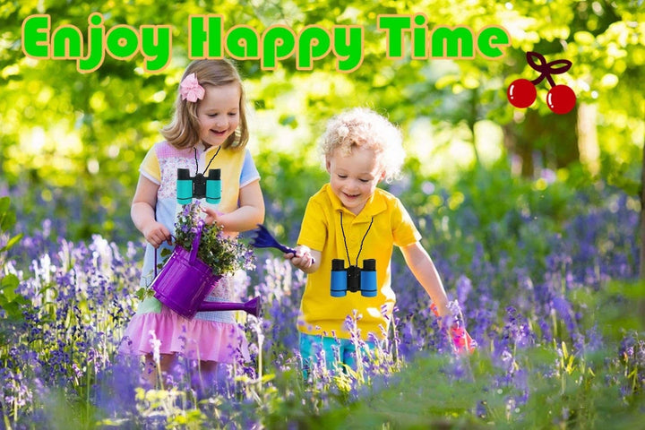 Kids Binoculars Shock Proof Toy Binoculars Set for Age 3-12 Years Old Boys Girls Bird Watching Educational Learning Hunting Hiking Birthday Presents