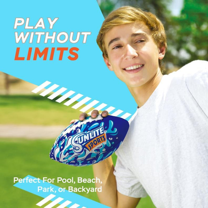Waterproof Football for Lawn Backyard Pool Beach Lake Park Water Toy, Outdoor Play, for Kids Children Teens Adults, Family Fun