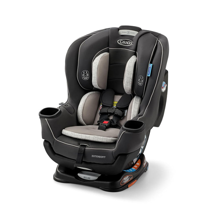 Extend2Fit Convertible Baby Car Seat, Rear and Forward Facing, Adjustable Extension Panel for Extra Legroom, Gotham