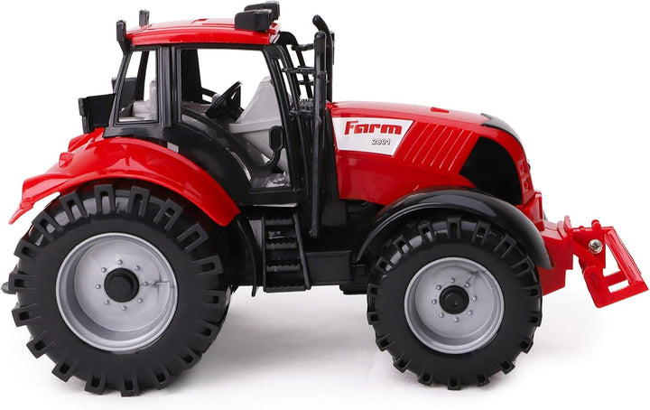 ⓡ Friction Powered Farm Tractor with Opening Bonnet - Available in Pink, Blue, Red & Green (RED)