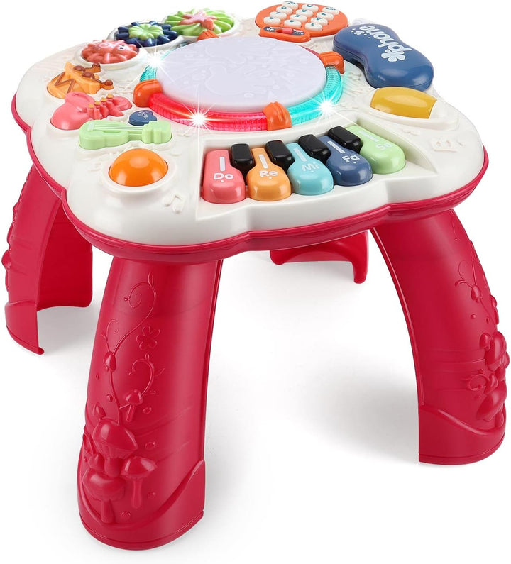 Baby & Toddler Toys, Baby Activity Center 6 to 12-18 Month Old, Learning Musical Table Toys for 1 2 3 Year Old Boys Girls Gifts