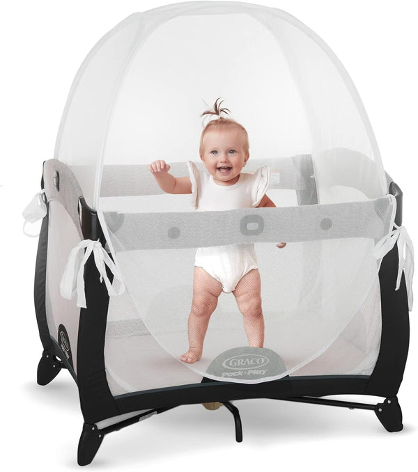 ® Pack N Play Tent | Baby Safety Crib Net for Playpens & Mini Cribs to Keep Baby from Climbing Out | Breathable Mesh - Mosquito Net Canopy Upgraded Design