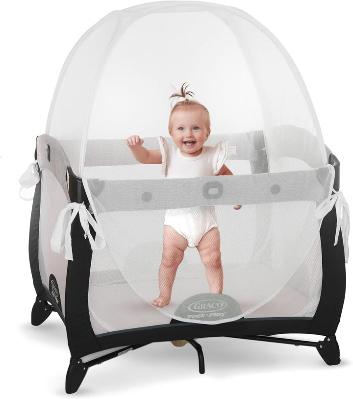 ® Pack N Play Tent | Baby Safety Crib Net for Playpens & Mini Cribs to Keep Baby from Climbing Out | Breathable Mesh - Mosquito Net Canopy Upgraded Design