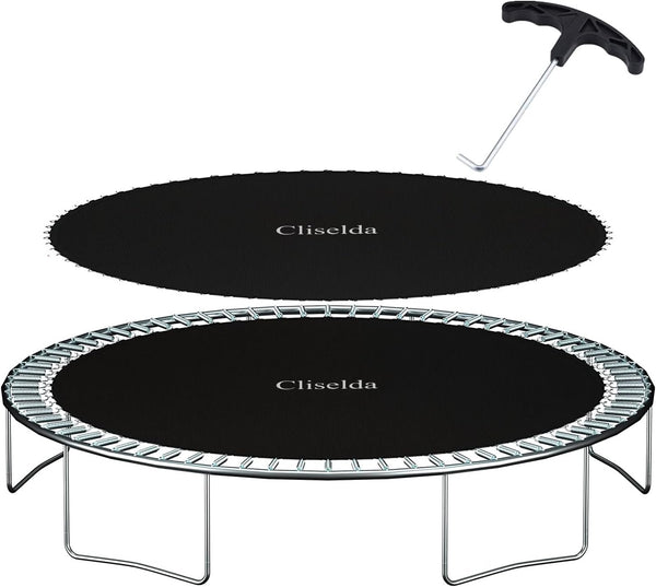 Trampoline Replacement Mat, Fits 12 Ft 14 Ft 15 Ftround Trampoline Frame with 72/88/96 V-Rings and Spring Tool, Fits 5.5-7" Springs, Jumping Mat (Excluding Frame and Spring)