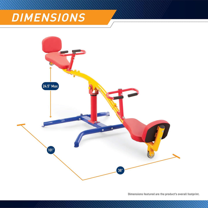 Indoor & Outdoor Playground Equipment Teeter Totters, 360 Spinning Seesaw, Swing Set for Children Exercises Age 3-12