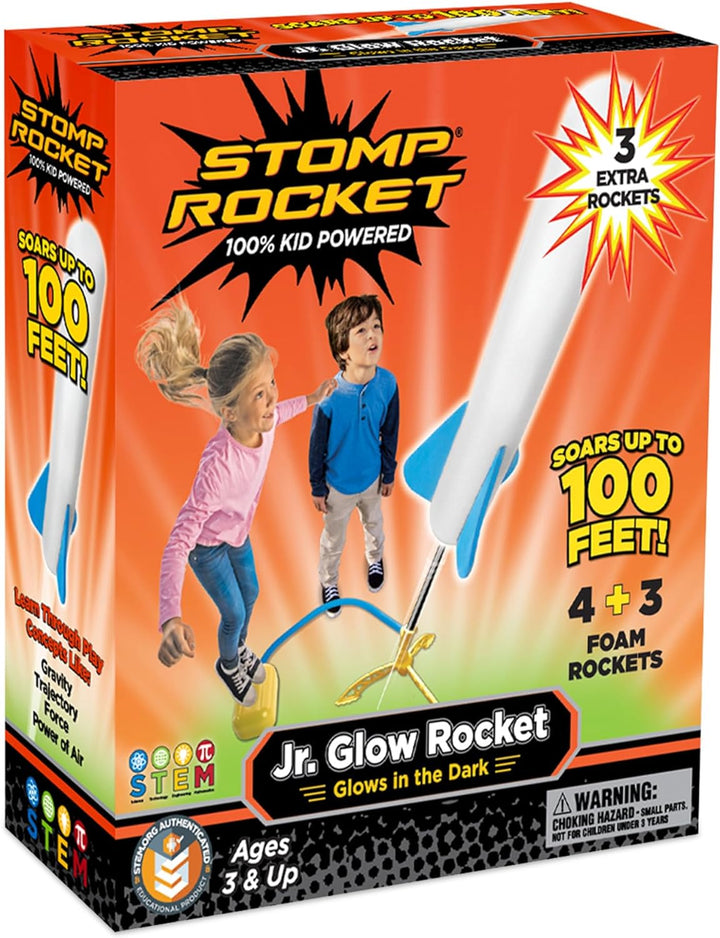 Jr Multi-Color Rocket Launcher for Kids, 8 Rockets - Fun Outdoor Kids Gifts for Boys & Girls - STEM Toy Foam Blaster Set Soars up to 100 Feet - Ages 3 & Up