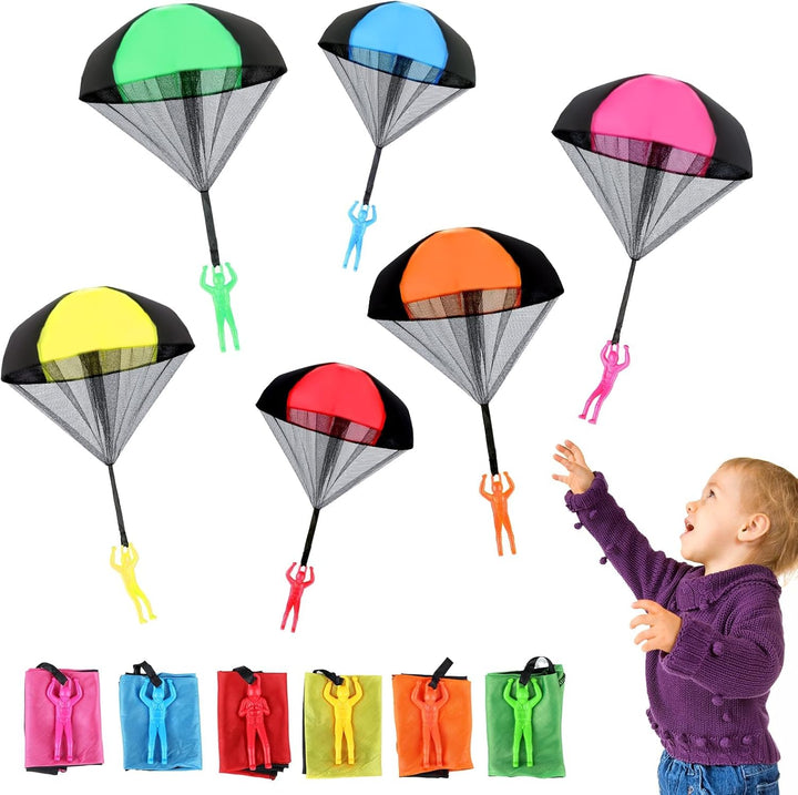 Parachute Toy - 6 PCS Army Parachute Figures Tangle Free Figures Throwing Toy Outdoor Children'S Flying Parachute Toys for Kids Ages 4-8 Top Christmas Stocking Stuffers