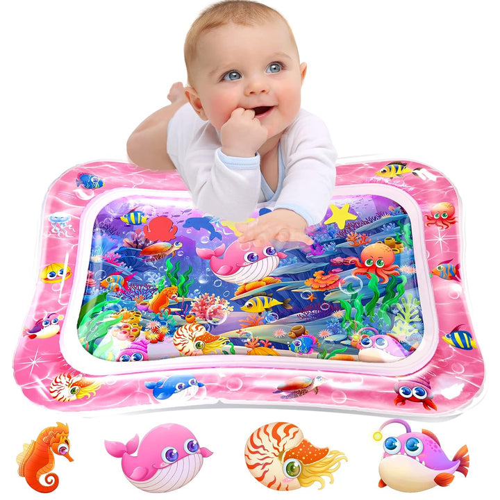 Inflatable Tummy Time Mat Premium Baby Water Play Mat for Infants and Toddlers Baby Toys for 3 to 24 Months, Strengthen Your Baby'S Muscles, Portable