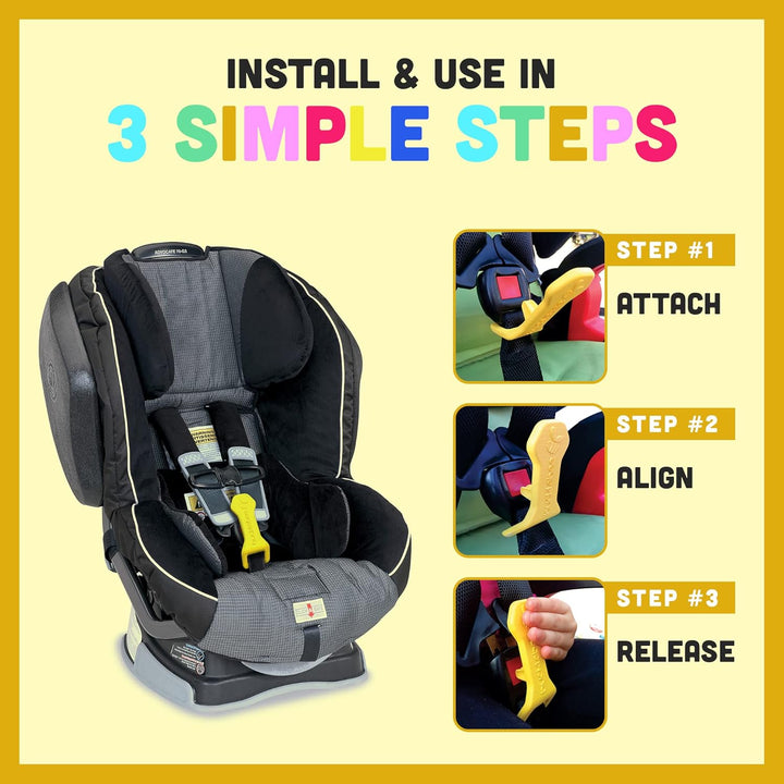 Easy Car Seat Buckle Release Aid for Children Unbuckle Car Seat Release Tool - Button Pusher - Opener for Nails - Buckle Release Tool (2 Packs Gray)