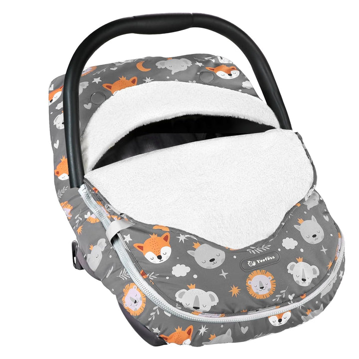 Baby Stroller Bunting Bags Winter Carseat Canopies Cover to Protect Baby from Cold Wind, Super Warm Plush Fleece Baby Carrier Cover for Infant Boys Girls