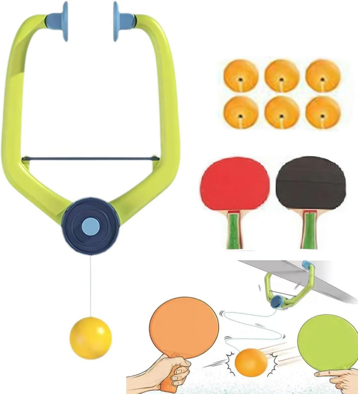 Door Table Tennis Game, Door Game for Kids with Racket & Balls, Adjustable Hanging Table Tennis Trainer, Portable Paddles and Balls Exerciser, Door Frame Doorway for All Ages