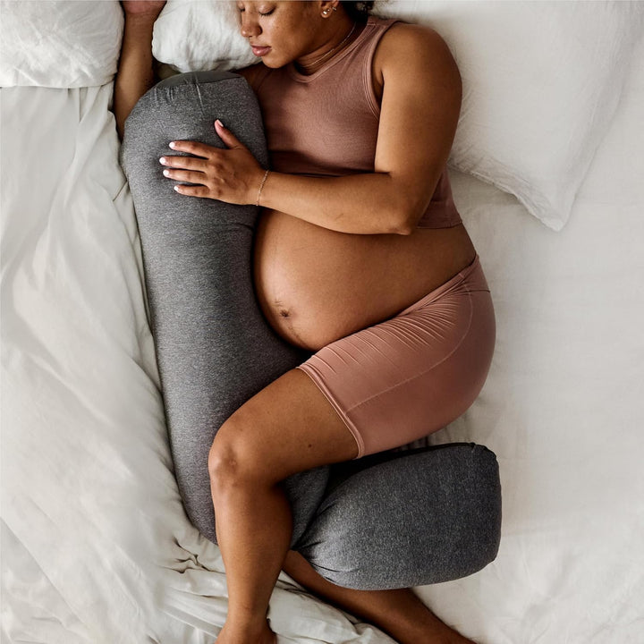 Pregnancy Pillow, Body Pillow, Cooling Pillow, Adjustable for Comfortable Sleep and Pregnancy Belly Support, Back Support, and Leg Support, Gray