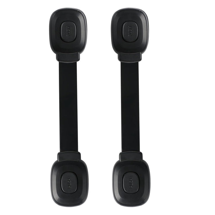 Baby Cabinet Locks, Child Safety Cabinet Proofing -Child Safety Strap Locks Adhesive Drawer Fridge Ovens Door Toilet Latches No Drill Multi-Purpose for Furniture Kitchen Lock (Grey, 2Pack)
