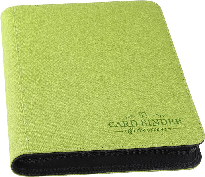 9 Pocket Card Binder, Premium Zip Trading Card Binder, 540 Double Sided Pocket PU Collection Binder, Collector Album, Card Folder for MTG, TCG, Sports Cards (Black)