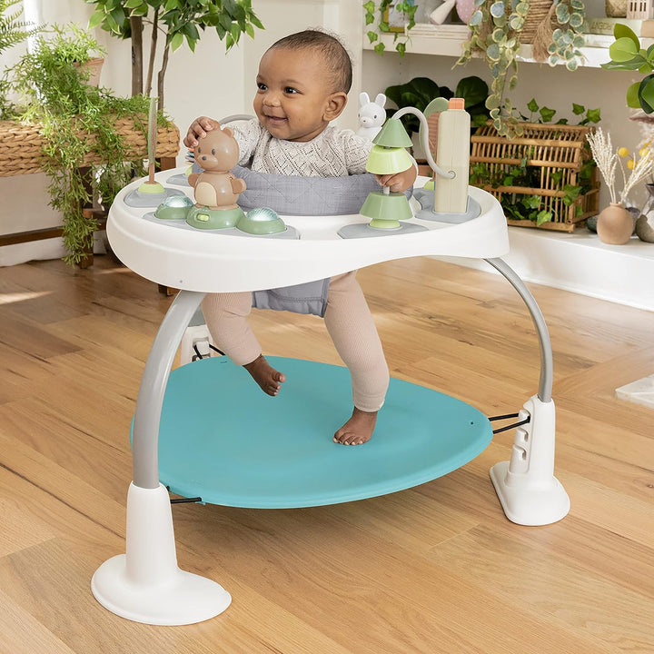 Spring & Sprout 2-In-1 Baby Activity Center Jumper and Table with Infant Toys - Ages 6 Months +, First Forest