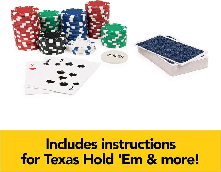 , Cardinal Classics, 300-Piece Poker Set with Aluminum Carrying Case & Professional Weight Chips & Poker Dice, for Ages 8+