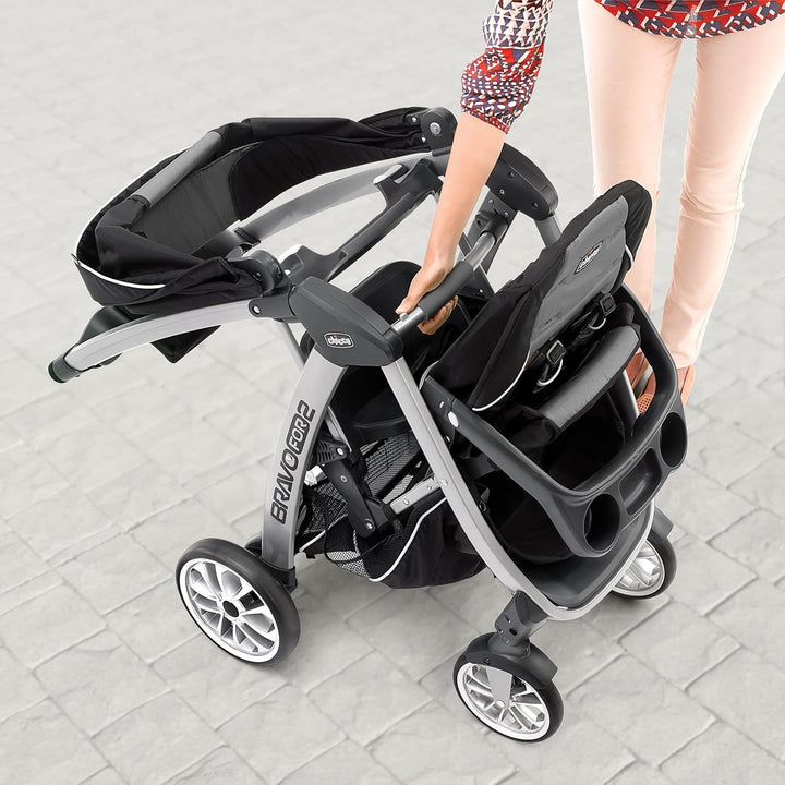 Bravofor2 Standing/Sitting Double Stroller - Iron | Black/Grey
