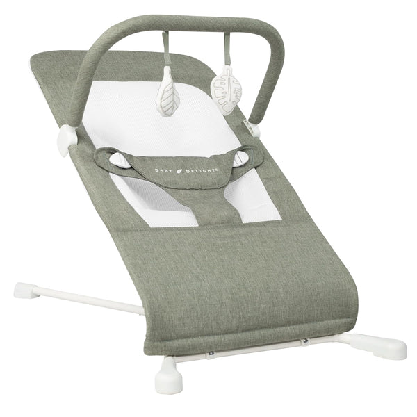 Highland Baby Bouncer | Infant | 0 – 6 Months | 3-Position Recline | Sage Tweed