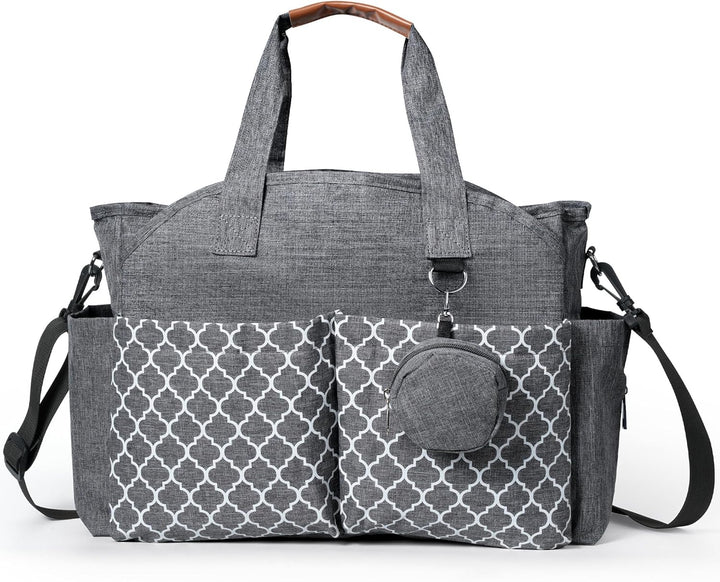 Diaper Bag Tote,Large Mommy Bag for Hospital,With Pacifier Case,Baby Bags with Shoulder Strap,Travel Diaper Tote