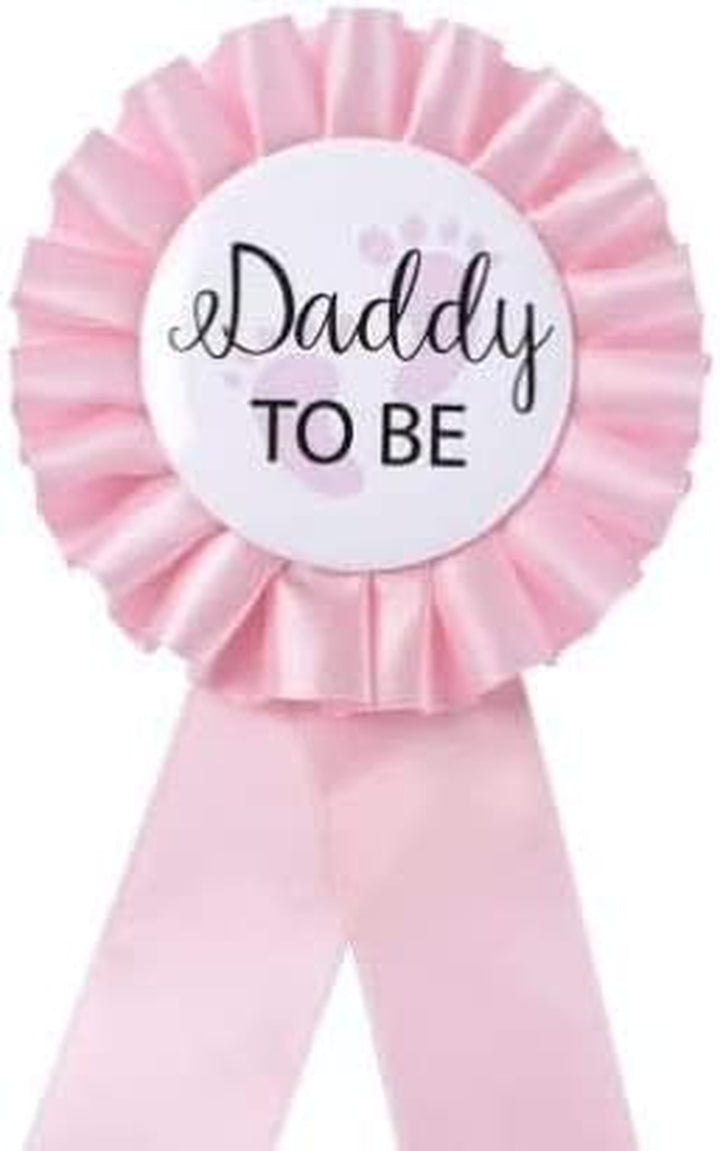 Pink Baby Shower Sash for Mom to Be Sash Baby Boy Shower Decorations Daddy to Be Badge Baby Shower Decorations Girl - Gender Reveal Decorations