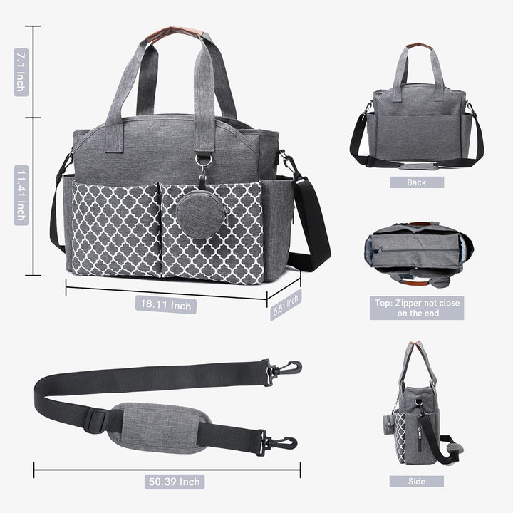 Diaper Bag Tote,Large Mommy Bag for Hospital,With Pacifier Case,Baby Bags with Shoulder Strap,Travel Diaper Tote