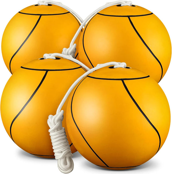 Tetherball Soft Tether Balls and Rope Set Game Replacement Tetherball Set Rubber Tether Ball Equipment for Kids Adults Indoor Outdoor Playground Yard Backyard Play