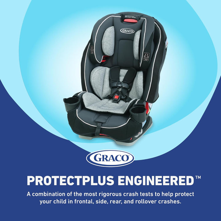 Slimfit 3-In-1 Convertible Car Seat, Ultra-Space-Saving Design, Darcie, Suitable for Rear and Forward-Facing, Highback Booster Seat with 10-Position Headrest