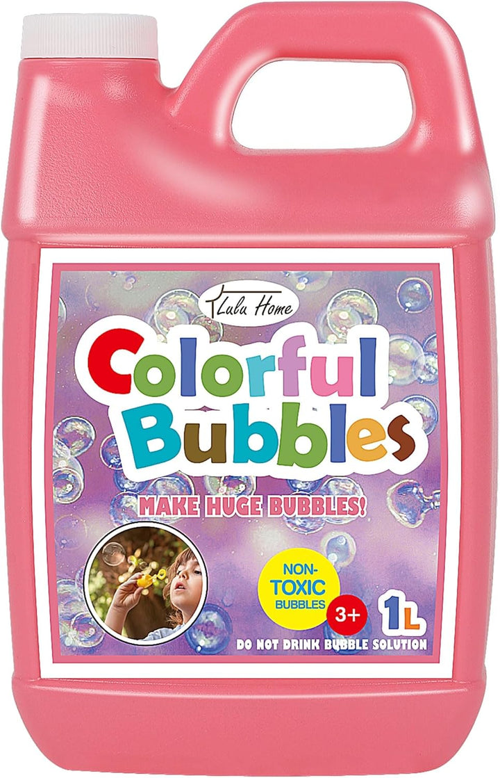 Concentrated Bubble Solution, 1 L/ 33.8 OZ Refill for Bubble Machines, Giant Wands, and Blowers - up to 2.5 Gallons for Kids' Birthday Parties