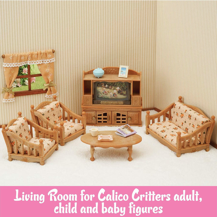 Comfy Living Room Set - Toy Dollhouse Furniture & Accessories Set for Ages 3+