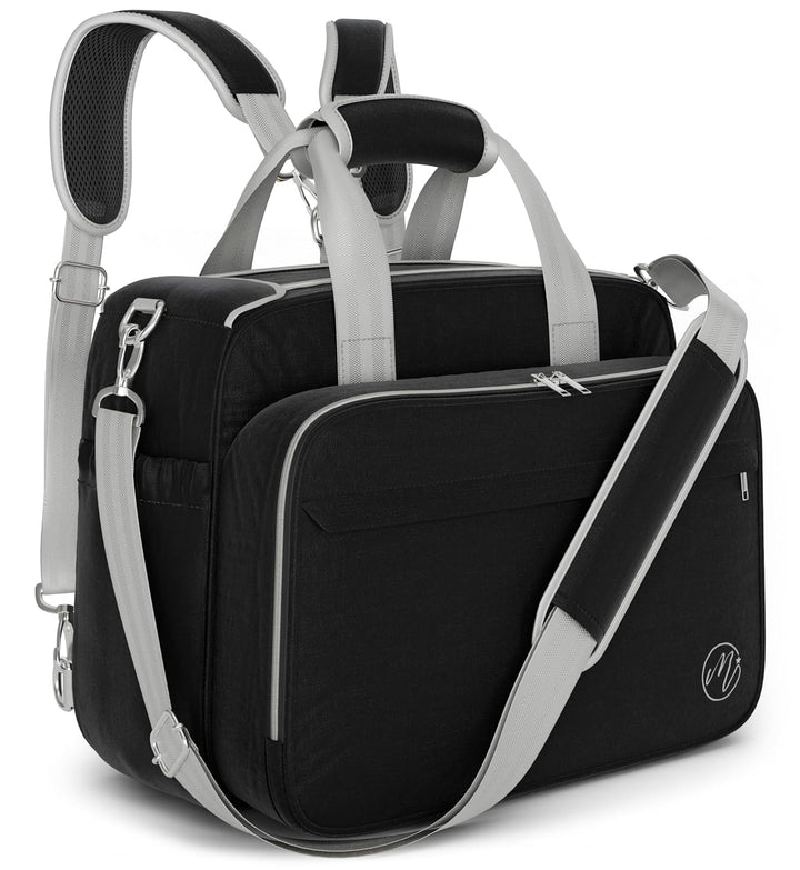 4 in 1 Convertible Diaper Bag Tote for Baby Boys and Girls - Converts into Diaper Backpack, Tote Bag, Stroller Bag and Crossbody Diaper Bag - Beige Baby Travel Bag - Gift for Mom