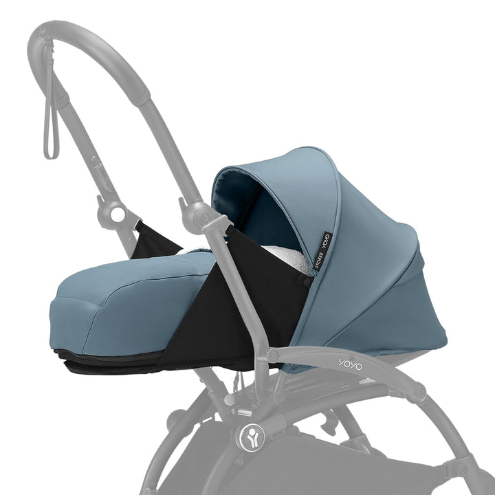 YOYO 0+ Newborn Pack, Taupe - Includes Mattress, Extendable Canopy & Five-Point Harness - Requires YOYO3 Frame (Sold Separately)