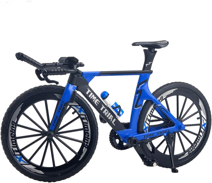 Alloy Mountain MTB Bicycle Ornament Model Bike Cake Topper Racing DH Bike Mountain Finger Bicycle Toy Mini XC Bicycle Vehicles Party Decorations Crafts for Home (Black Orange)