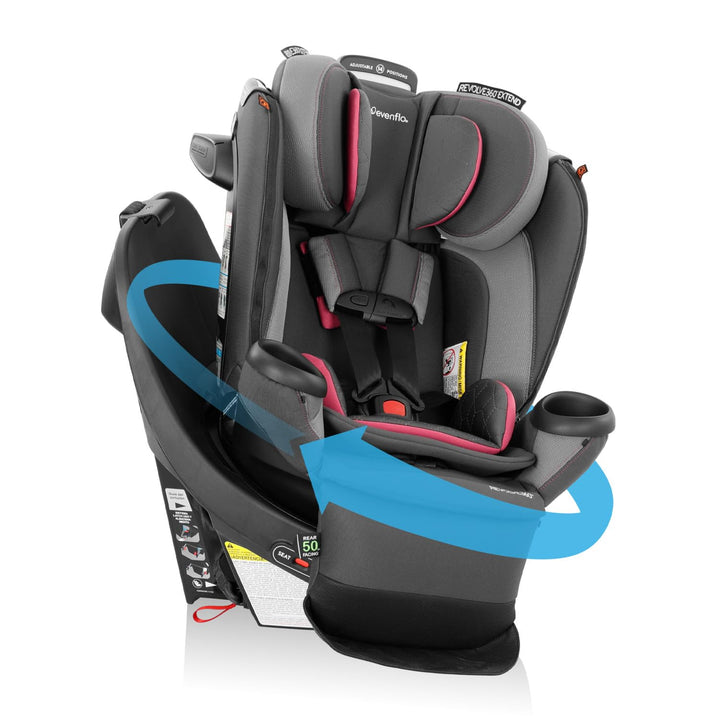 Revolve360 Extend Convertible Car Seat with 360 Degree Rotation, Extended Rear-Facing, Forward-Facing, Booster Mode, and Secure Latch Install, Revere Gray