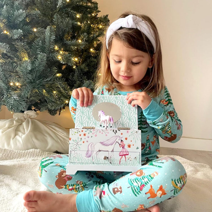 Kids Jewelry Box for Girls, Little Girls Jewelry Box, Unicorn and Ballerina Dancing Music Box