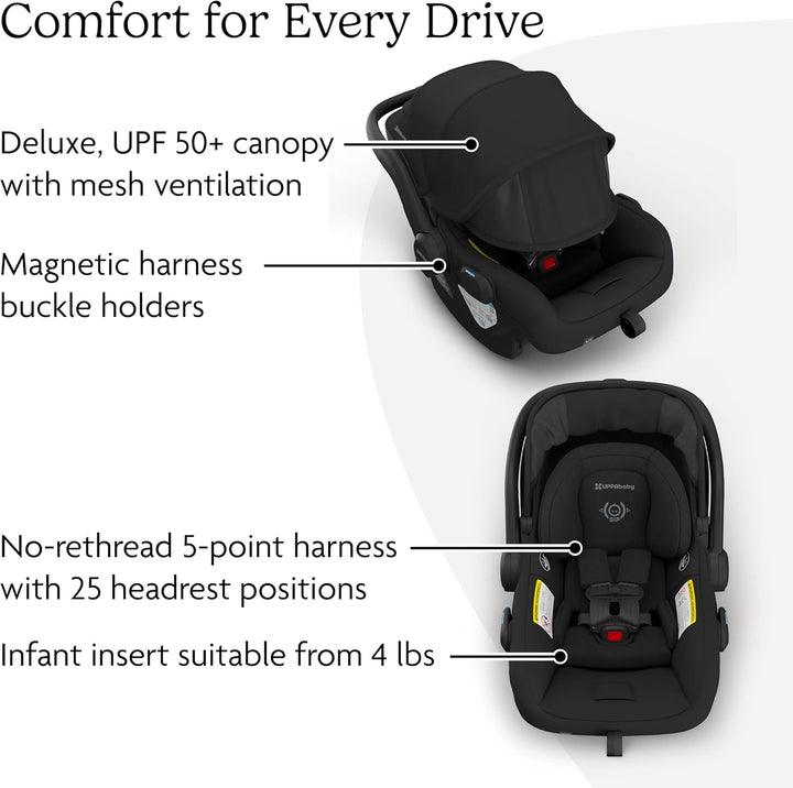 Mesa V3 Infant Car Seat - Easy Installation + Smartsecure Technology - Attaches to Stroller | Base + Infant Insert Included - Jake (Charcoal)