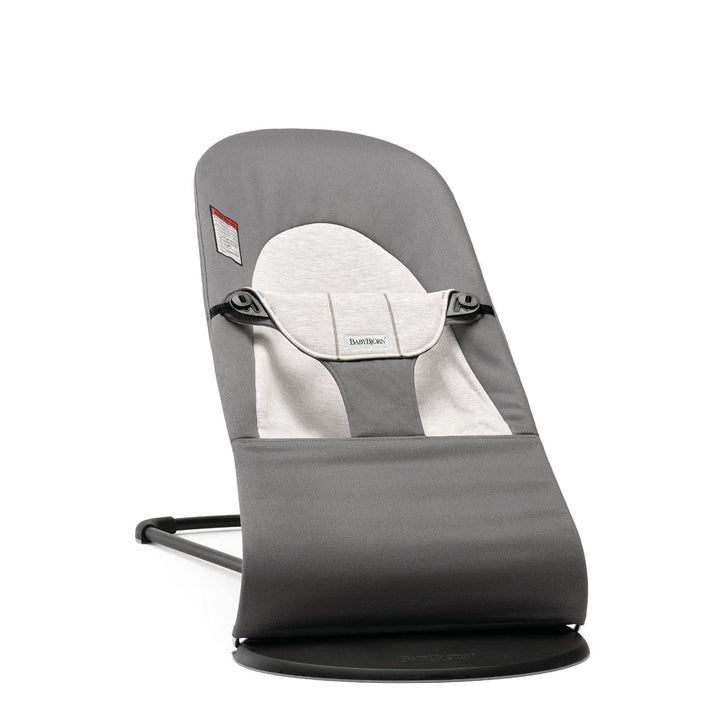 Bouncer Balance Soft, Dark Gray, Woven/Jersey, Tri-Fabric | 2-In-1 Adjustable Baby Bouncer Seat and Toddler Chair, Newborn to Toddler (8-29 Lbs), 4 Positions, Lightweight & Portable