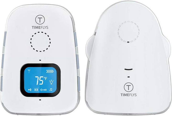 Audio Baby Monitor Crown ,Temperature Monitoring,Vibration,Lullabies,Rechargeable Battery,Talk Back Intercom,Usb Connection,Zero Emission at Night Mode,Long Range up to 1000 Ft