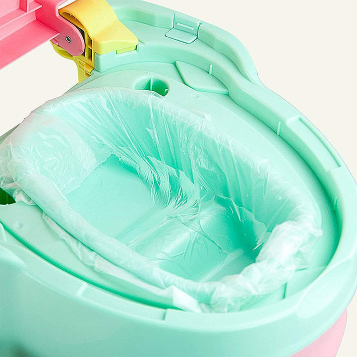 100 Pack Portable Travel Universal Potty Chair Liners with Drawstring Training Toilet Seat Potty Bags Cleaning Bag for Kids Toddlers Adults Pets Outdoors (42 X 24 Cm)