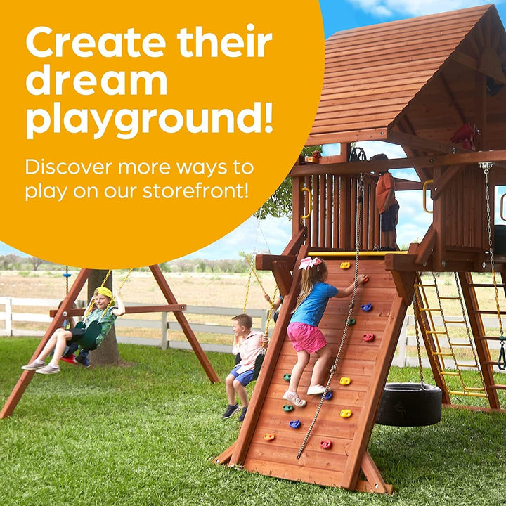 Swings for Outdoor Swing Set - Pack of 2 Swing Seat Replacement Kits with Heavy Duty Chains - Backyard Swingset Playground Accessories for Kids (Green)