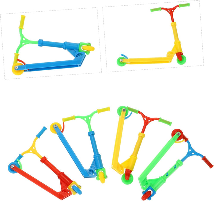 4Pcs Mini Scooters Set Educational Tiny Scooters for Boys and Girls Portable Fingertip Toys for Room Decoration and Playtime Fun