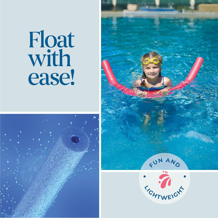 Pool Noodles Foam 40 Pack - Soft Rainbow Foam Noodle Tube, 4 Colors Bulk Swim Noodles, Multi-Purpose, Pool Toy, Floating Training Device, Exercise Aid, Craft Projects