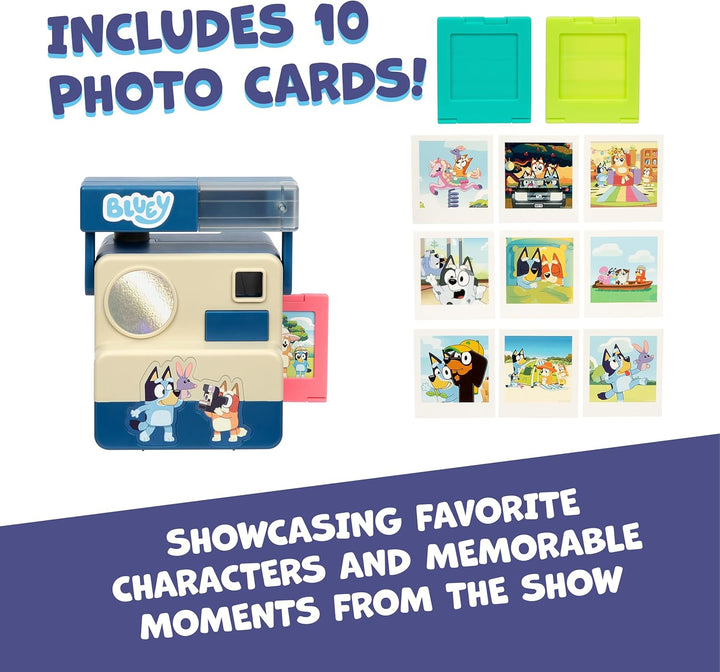 Chikit Chikit Pretend Camera, Role Play Toy Camera for Kids with 10 Photo Cards, 3 Pop-Out Film Cartridges, Toddler Toys Playset for Ages 3+