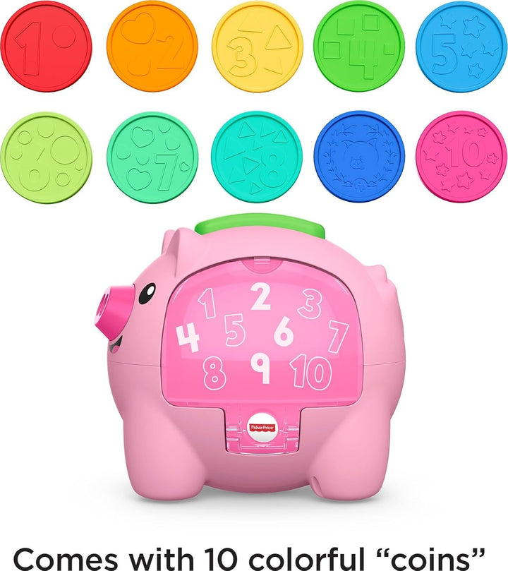 Baby Musical Toy Laugh & Learn Count & Rumble Piggy Bank with Songs & Motion for Infants & Toddlers Ages 6+ Months​