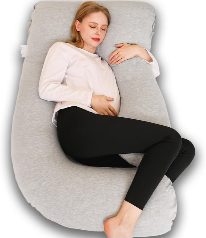 Pregnancy Pillow, U Shaped Full Body Maternity Pillow 58 Inch, Pregnant Women Must Haves Pregnancy Pillows for Sleeping with Removable Cover