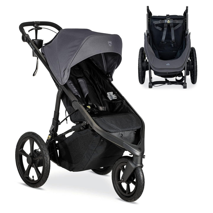 Wayfinder Jogging Stroller with Independent Dual Suspension, Air-Filled Tires, and 75-Pound Weight Capacity, Nightfall