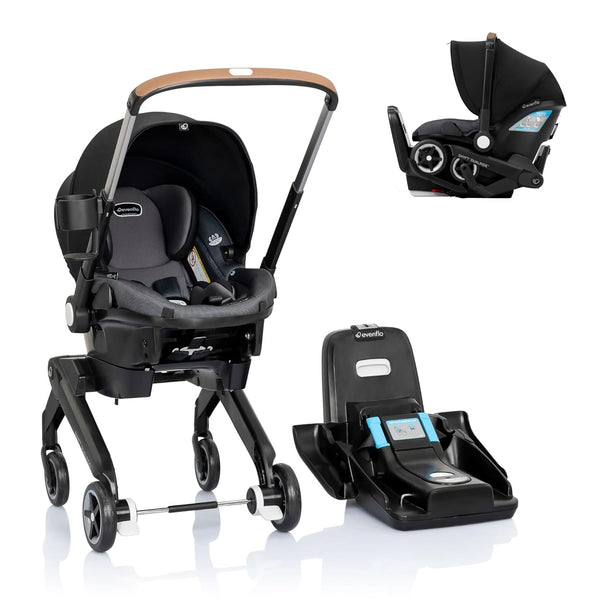 Shyft Dualride Infant Car Seat Stroller Combo with Carryall Storage (Boone Gray)