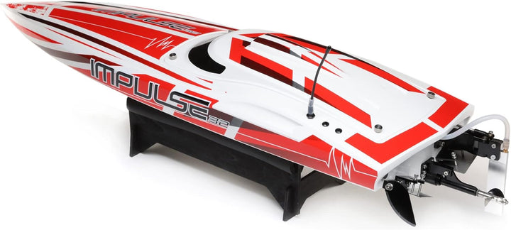 RC Impulse 32" Brushless Deep-V RTR Battery and Charger Not Included with Smart White/Red PRB08037T2